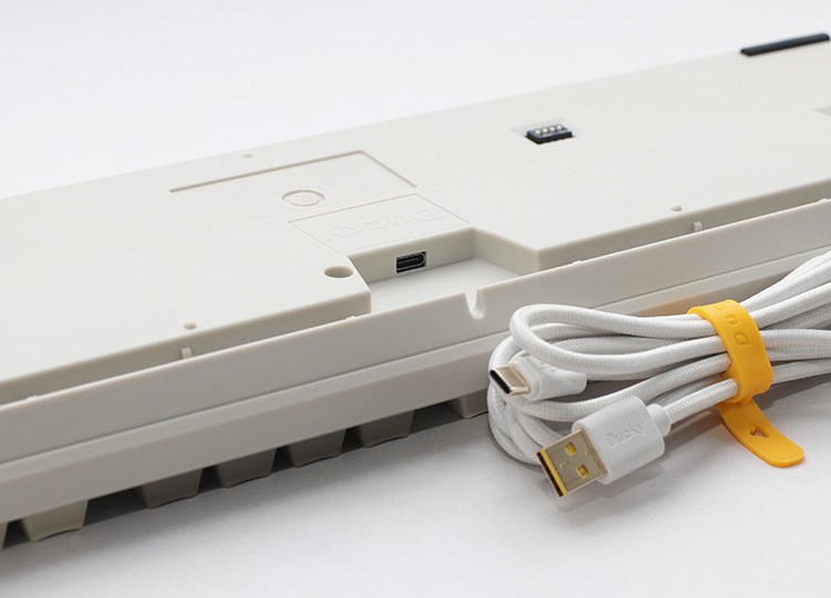 Tastierë Ducky Origin Vintage, Mekanike, Cherry MX-Blue, USB, i hirtë