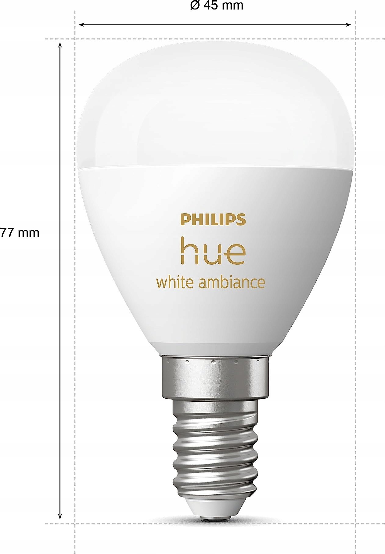 Llambë smart Philips Hue LED E14, White Ambiance, Bluetooth