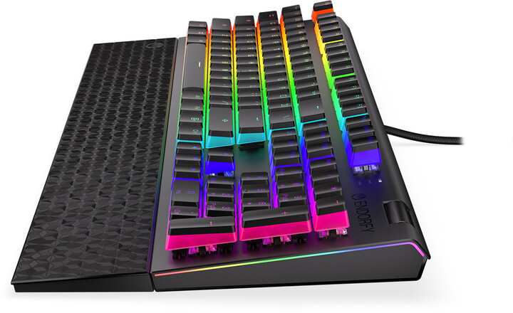 Tastierë Endorfy Omnis Pudding Brown, Kailh Brown, US, e zezë