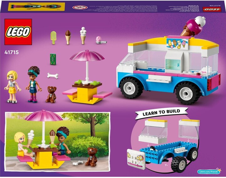 Set lodër LEGO® Friends 41715 Ice Cream Truck, 84 pjesë
