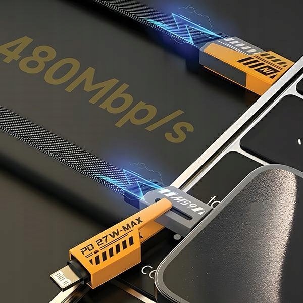 Kabllo karikimi Awei CL-226 4in1, USB C Lightning USB A, 65W, 120cm, e zezë