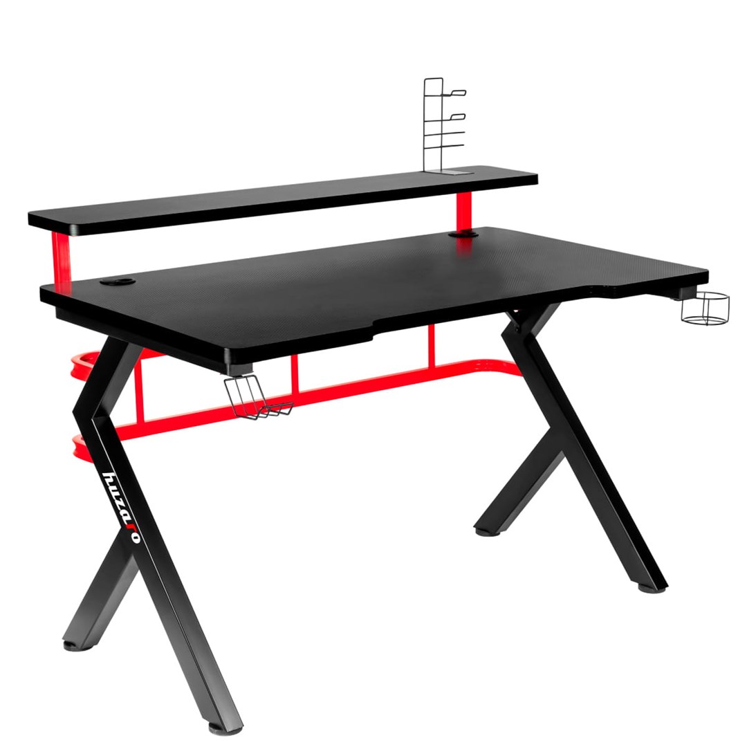 Tavolinë Gaming Huzaro Hero 5.0, 120 cm x 60 cm, e zezë/e kuqe