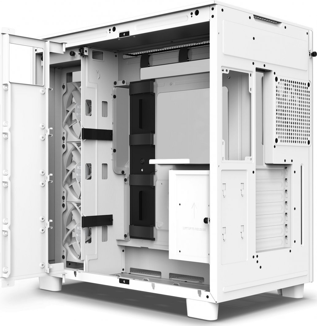 Kasë Nzxt H9 Flow (CM-H91FW-01), e bardhë