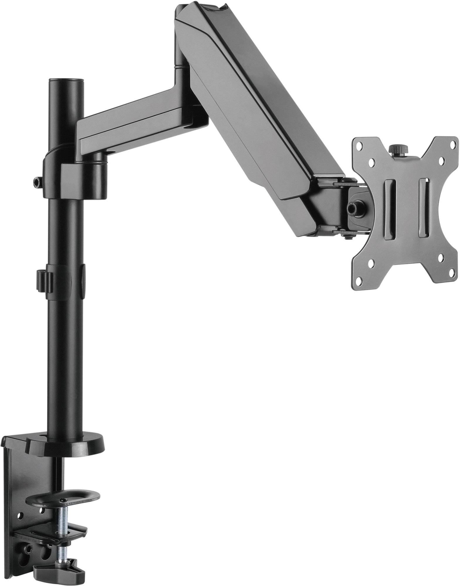 Krah monitori AlzaErgo ErgoArm S05B Tube, për 17"-32", lartësi e rregullueshme, i zi