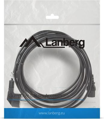 Kabllo e rrymës Lanberg CEE 7/7 - IEC 320 C13, 5m, e zezë