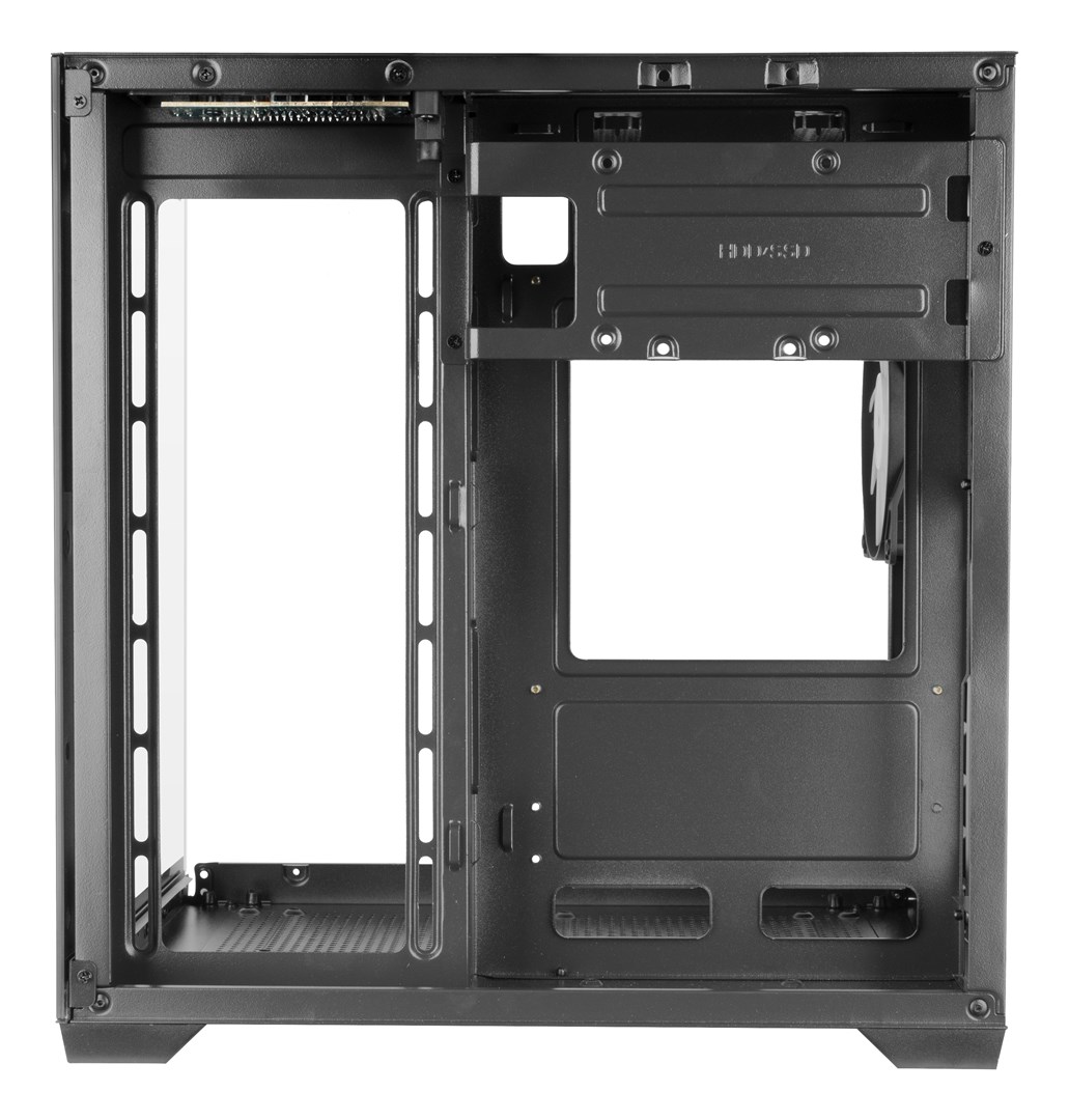 Kase kompjuterike Mars Gaming MC-VIEW2, MicroATX, xham i temperuar, FRGB, e zezë