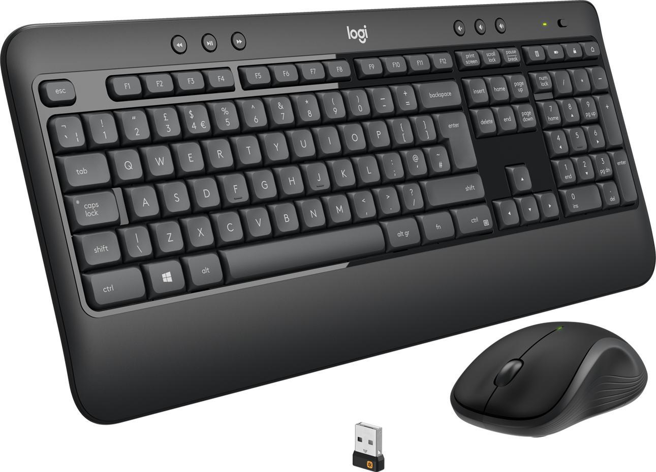 Set tastiere dhe mausi Logitech MK540 Advanced, wireless, karbon