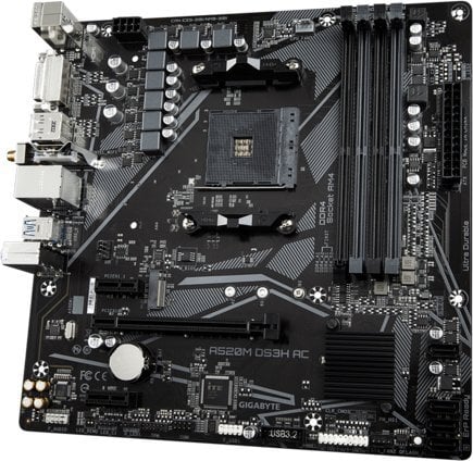 Pлоча Gigabyte A520M DS3H AC, приклучок AM4, DDR4, mATX
