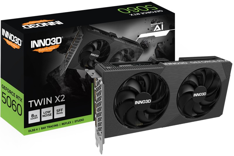 Karta grafike Inno3D GeForce RTX 5060 Twin X2, 8GB GDDR7, PCI Express