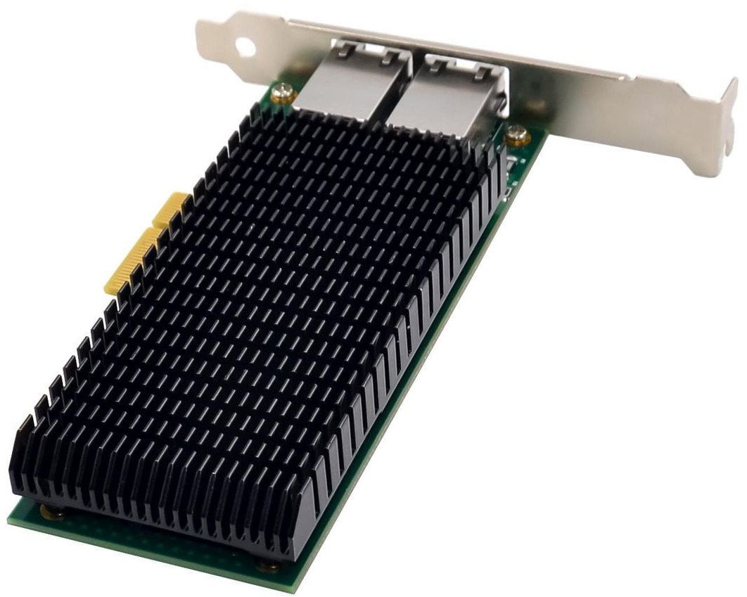 Kartë rrjeti Microconnect X540 T2, PCIe x4, 2 porta RJ45, e zezë