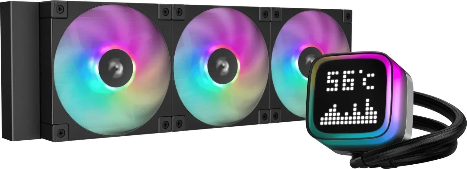 Ftohës ujor AIO DeepCool LP360, 360mm, ARGB, i zi
