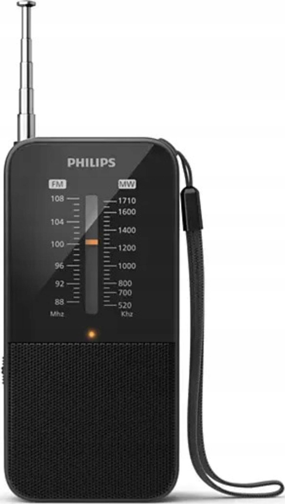 Radio portative Philips TAR1509, FM AM, me kufje, e zezë