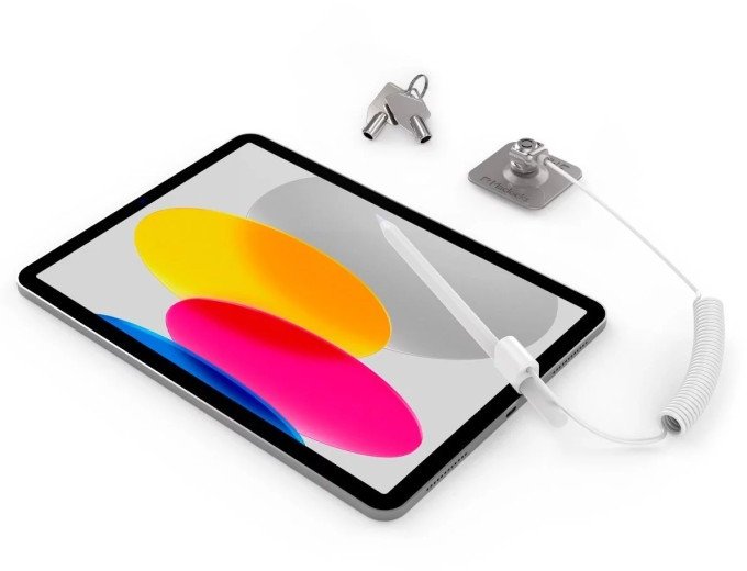 Катанец за безбедност за Apple Pencil Maclocks Compulocks, кабел 1.6 m, со клуч, сребрен