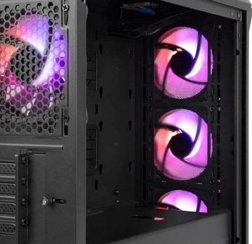 Kutia kompjuterike Genesis Irid 503 ARGB V2, micro tower, xham i kalitur, e zezë