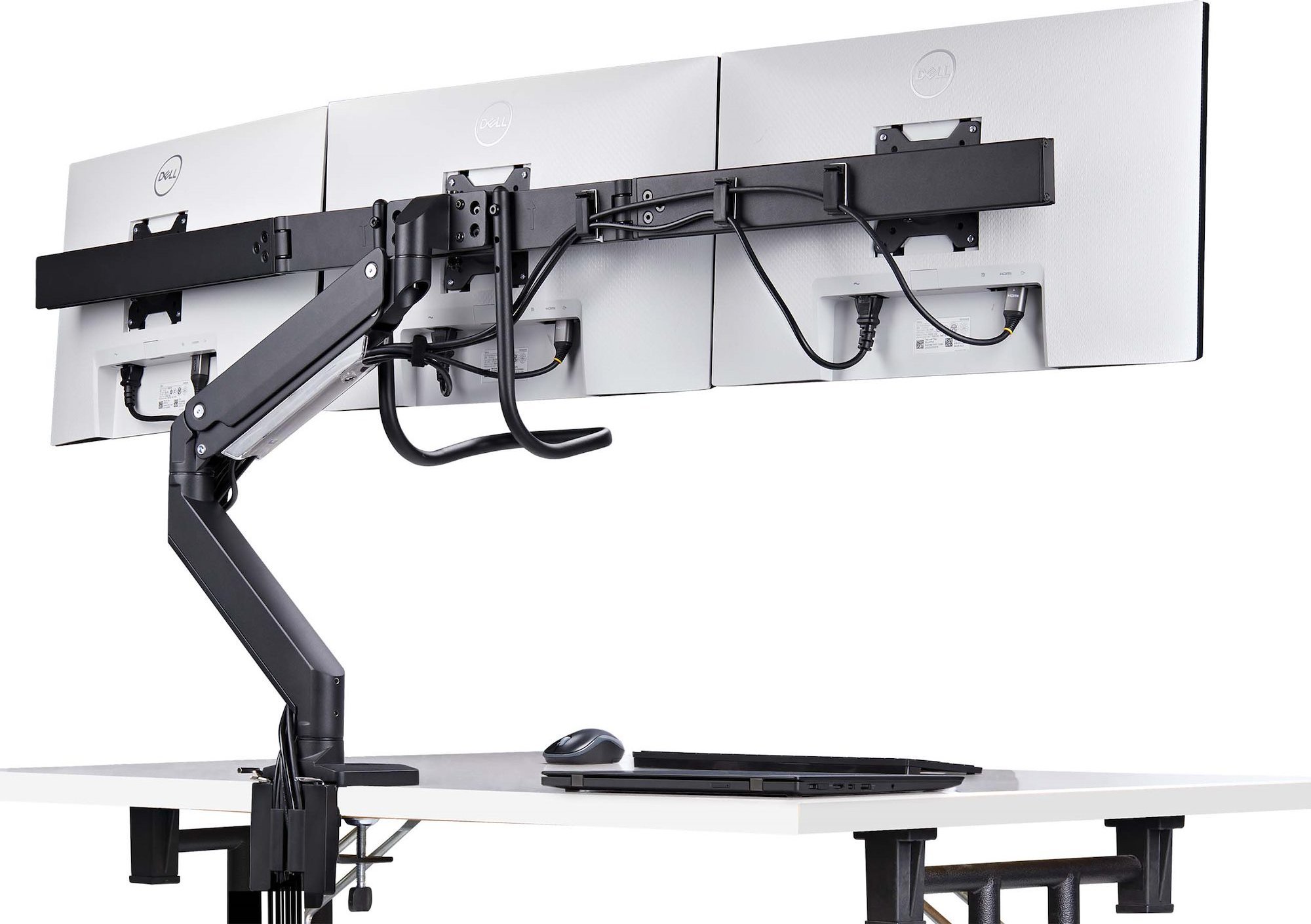 Mbajtëse tavoline për 3 monitorë StarTech.com Crossbar, deri 27", VESA 75x75/100x100, e zezë