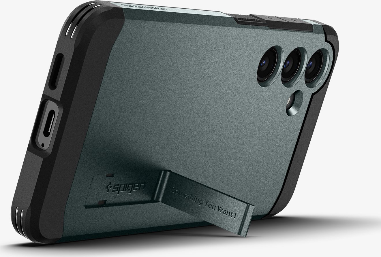 Mbajtëse telefoni Spigen Tough Armor, Samsung Galaxy S24, Abyss Green, jeshile