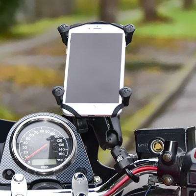 Mbajtëse telefoni RAM Mounts RAM-B-149Z-UN10U, universale, për timon motoçiklete, e zezë