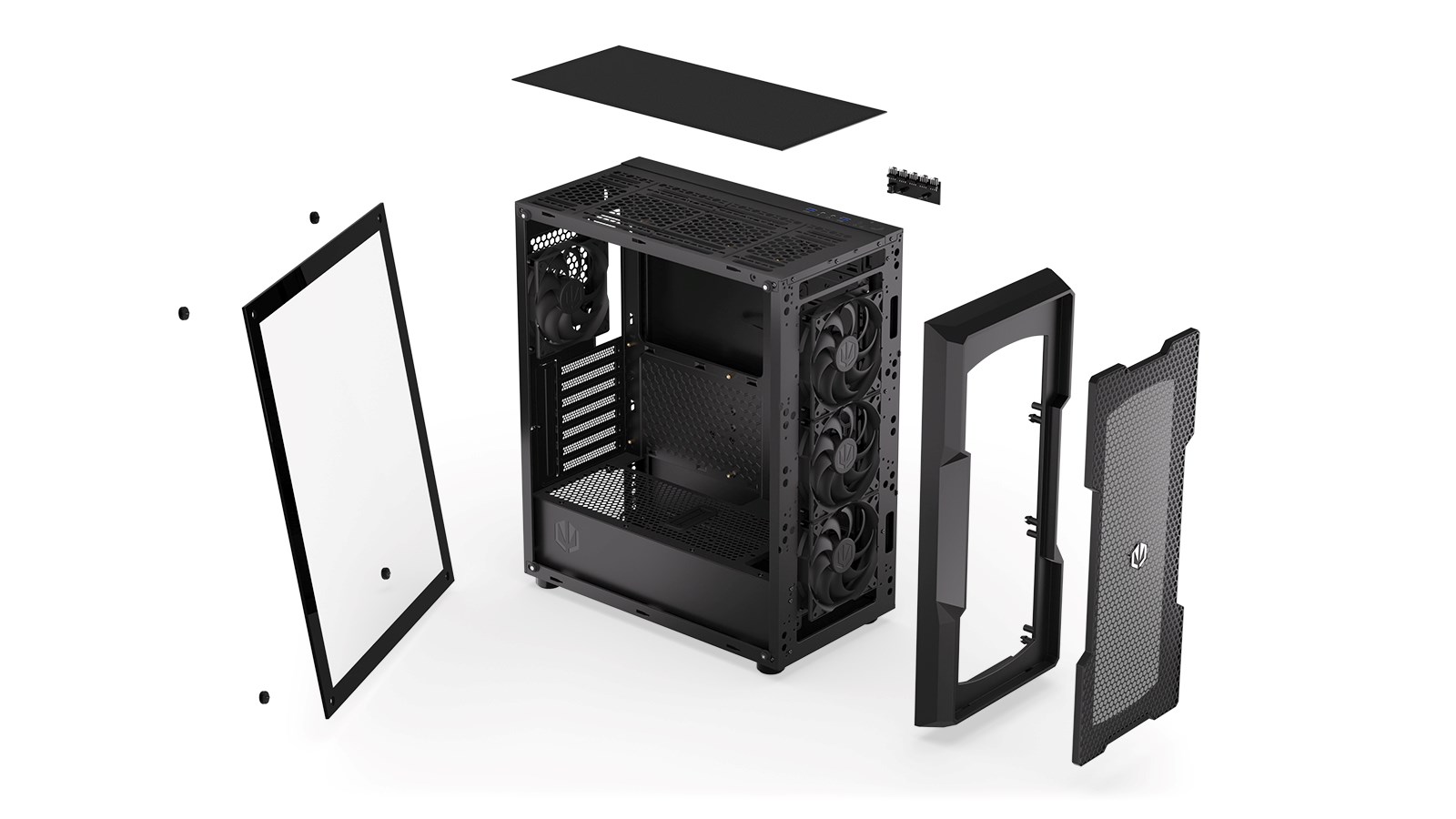 Kornizë kompjuteri Endorfy Regnum 400 Air, ATX E-ATX, xham i temperuar, e zezë