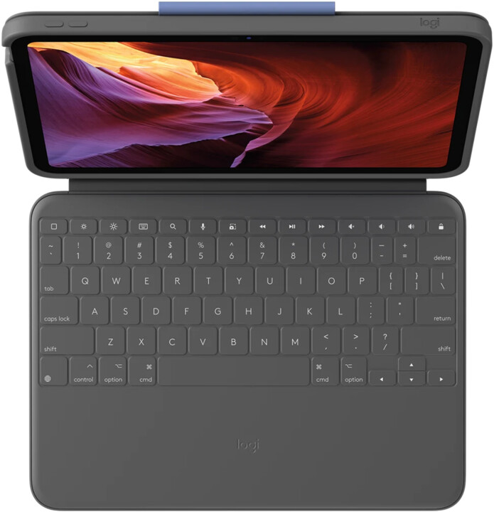 Këllëf me tastierë Logitech Rugged Folio për Apple iPad 2022 (gjenerata 10-të), US, gri