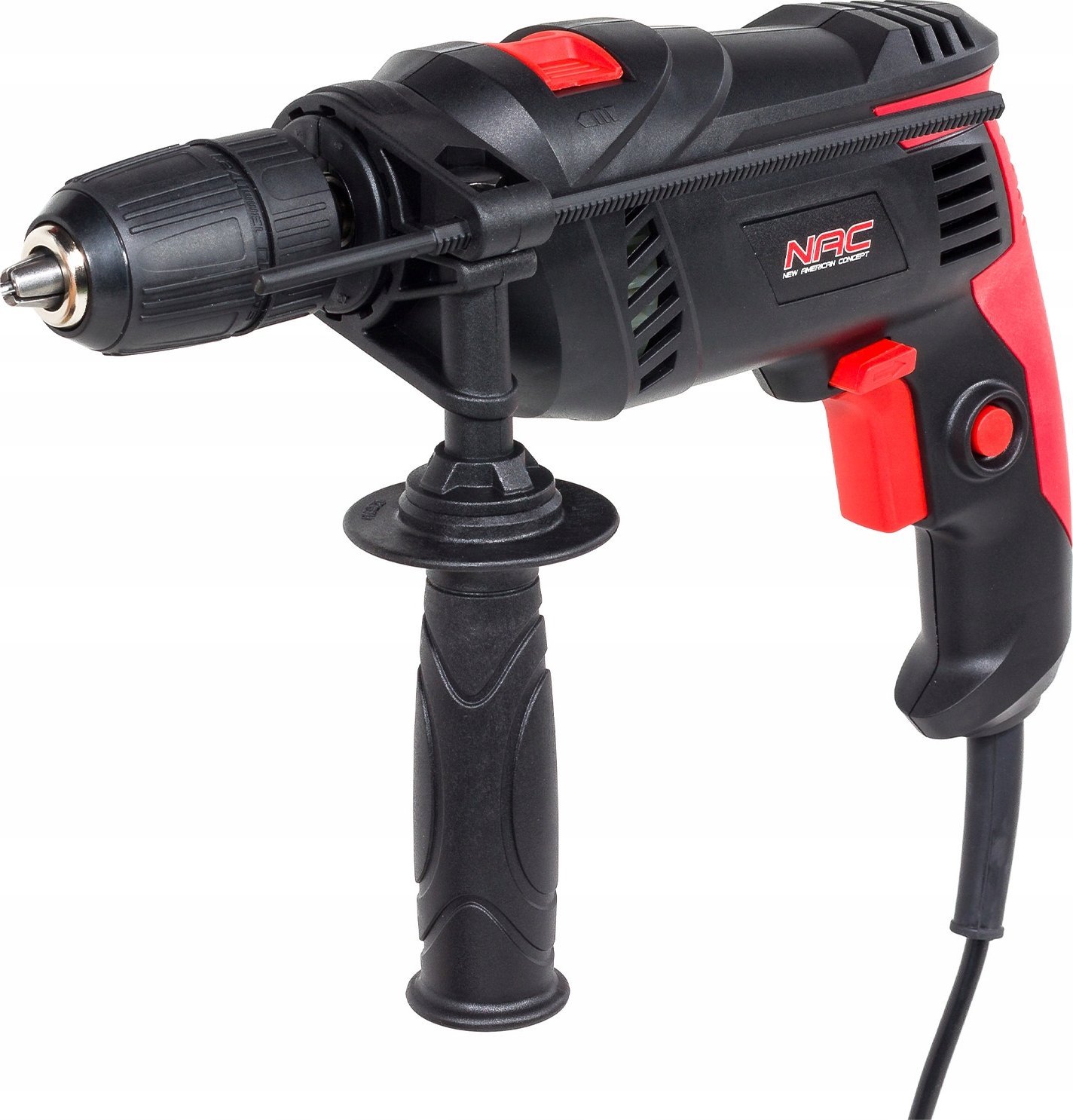 Makinë goditëse NAC Impact Drill 800W, me kuti, e kuqe