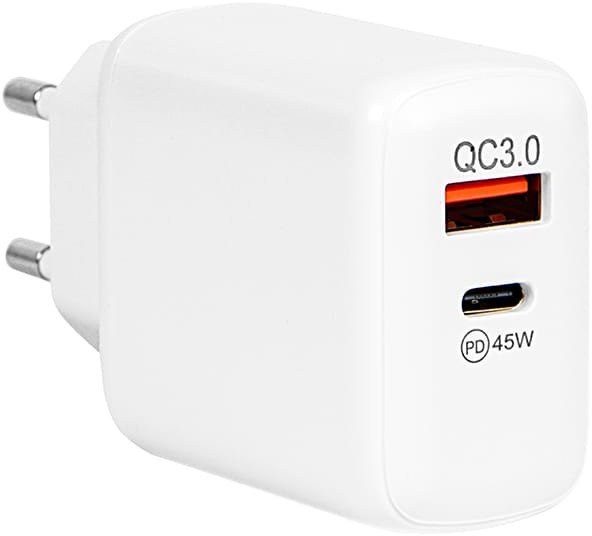 Karikues rrjeti Fast Cube, 45W GaN, USB C PD QC 3.0, i bardhë