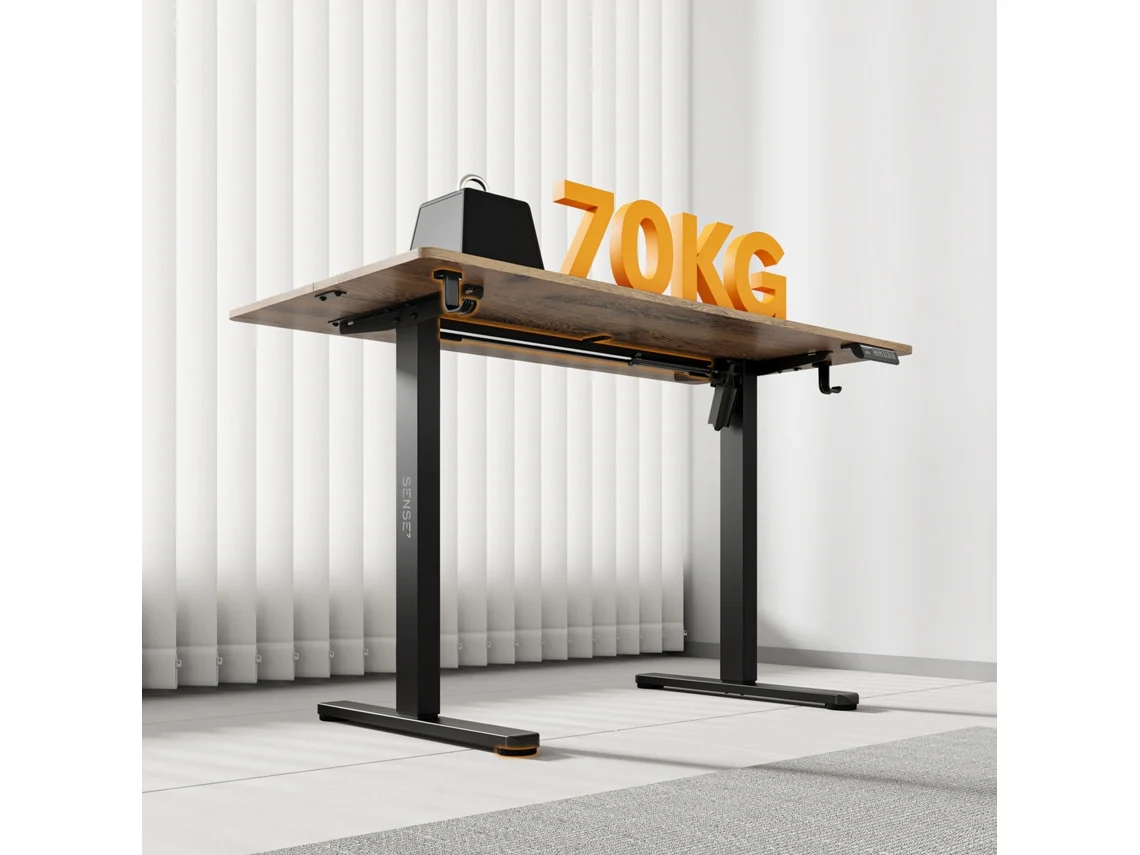 Tavolinë elektrike SENSE7 NOJO LIGHT, 120 cm x 60 x 118 cm, e kaftë e errët