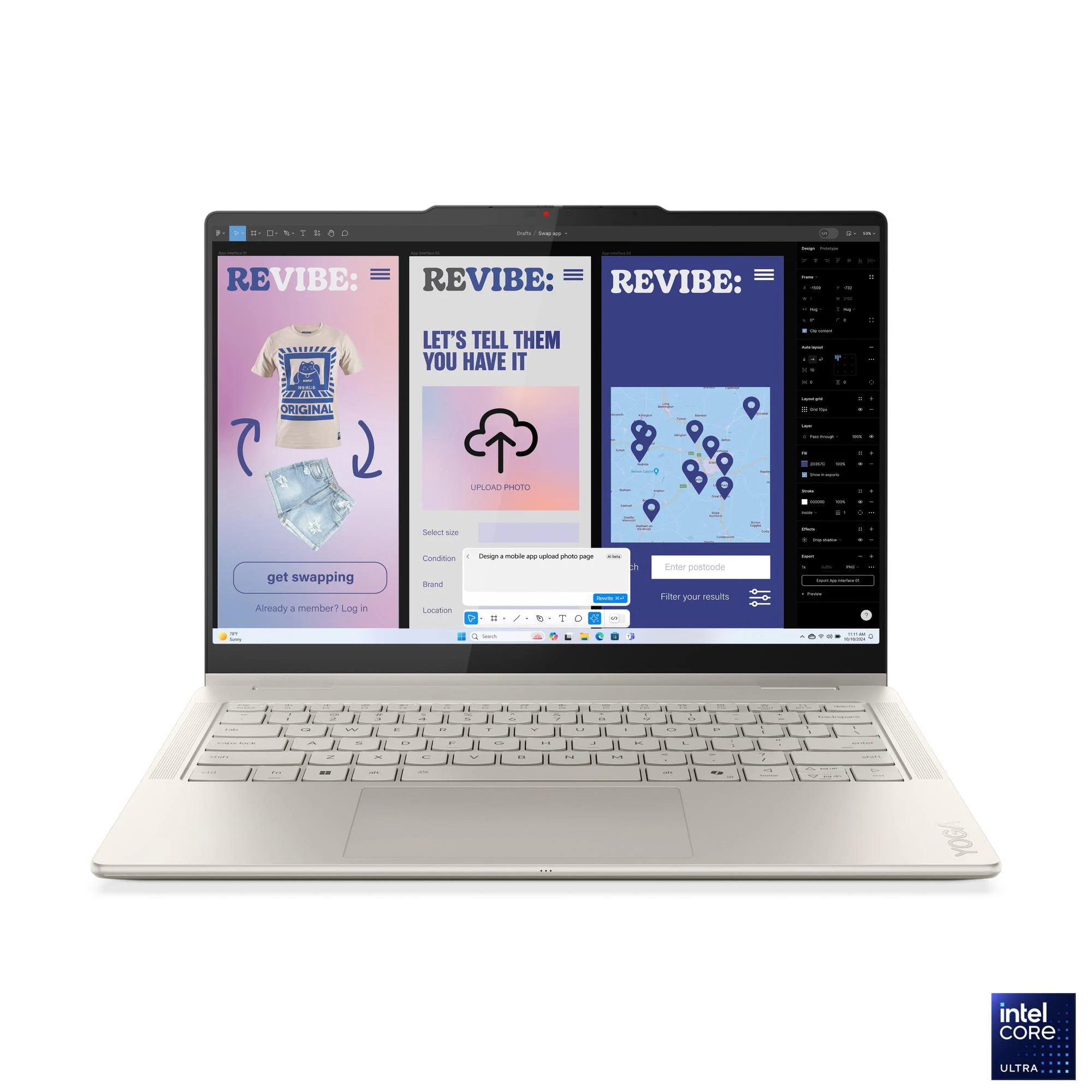 Laptop Lenovo Yoga 7 2in1 14ILL10,14.2", Intel Core Ultra 7 258V, 32GB RAM, 1TB SSD, Intel Arc Graphics 140V, i hirtë e hapur