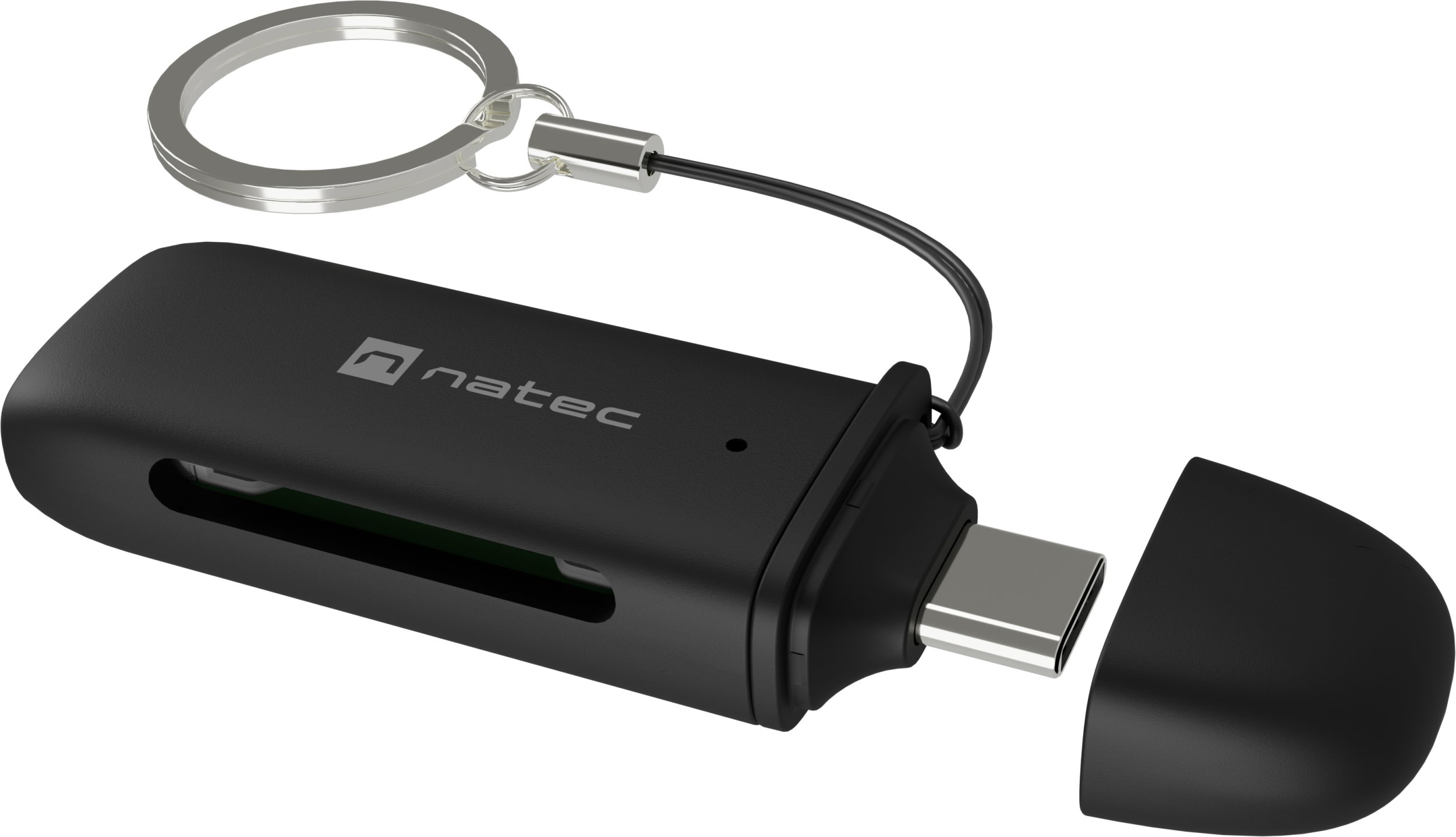 Lexues kartelash Natec Scarab NCZ-2365, USB 3.2 Gen 1, USB-C, gri