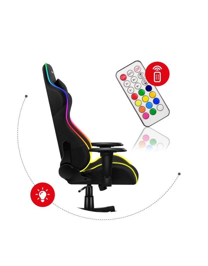 Karrige lojërash HUZARO Force 6.3 RGB Mesh, e zezë