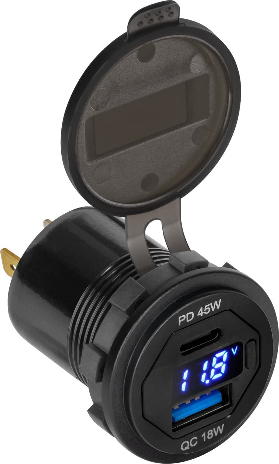 Karikues veture USB Type C, 63W, Quick Charge 3.0, i zi