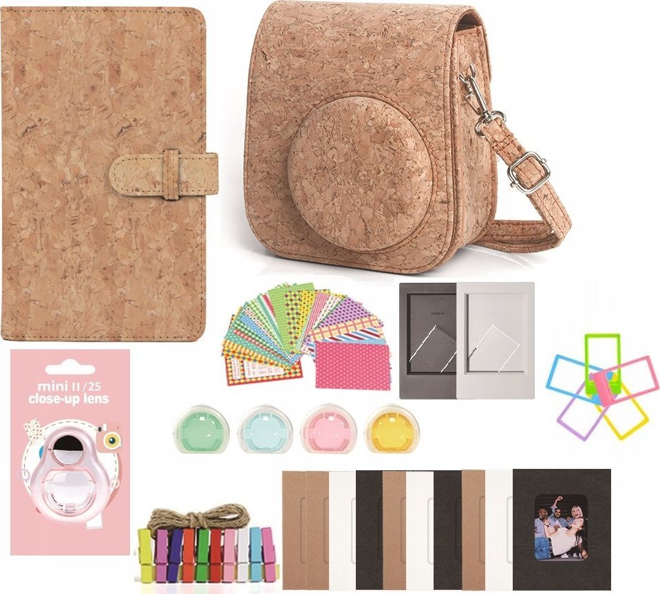 Set aksesorësh LoveInstant për Fujifilm Instax Mini 11, 8 në 1, ngjyrë kork