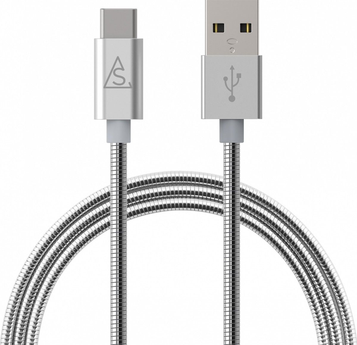 Kabllo BlueLounge USB-A - USB-C, 1m, e argjend