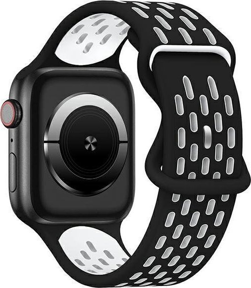 Rrip dore Beline New Sport Silicone për Apple Watch, 42/44/45/49mm, silikoni, bardh e zi