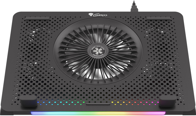 Bazë ftohëse Genesis Oxid 450 RGB, për laptop 15.6", me 5 ventilatorë, e zezë