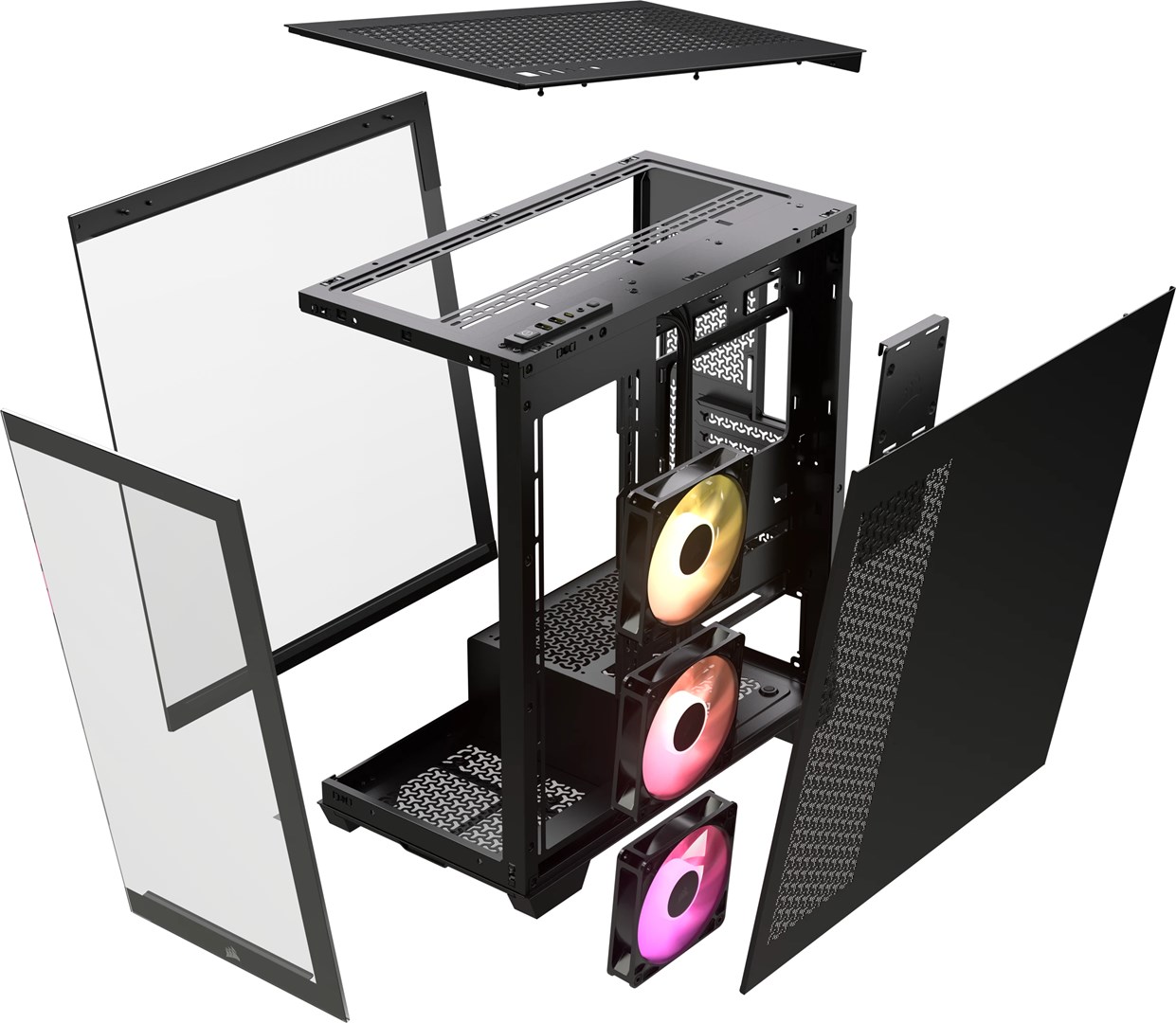 Kuti kompjuteri Corsair 3500X Mid Tower, ARGB, e zezë
