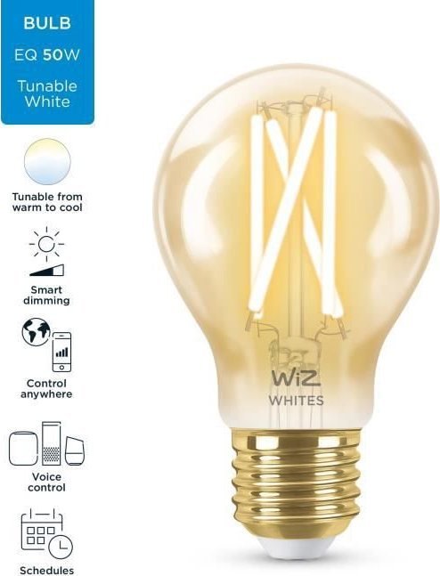 Llambë smart Philips WiZ Vintage, LED 7W, E27, dritë e rregullueshme