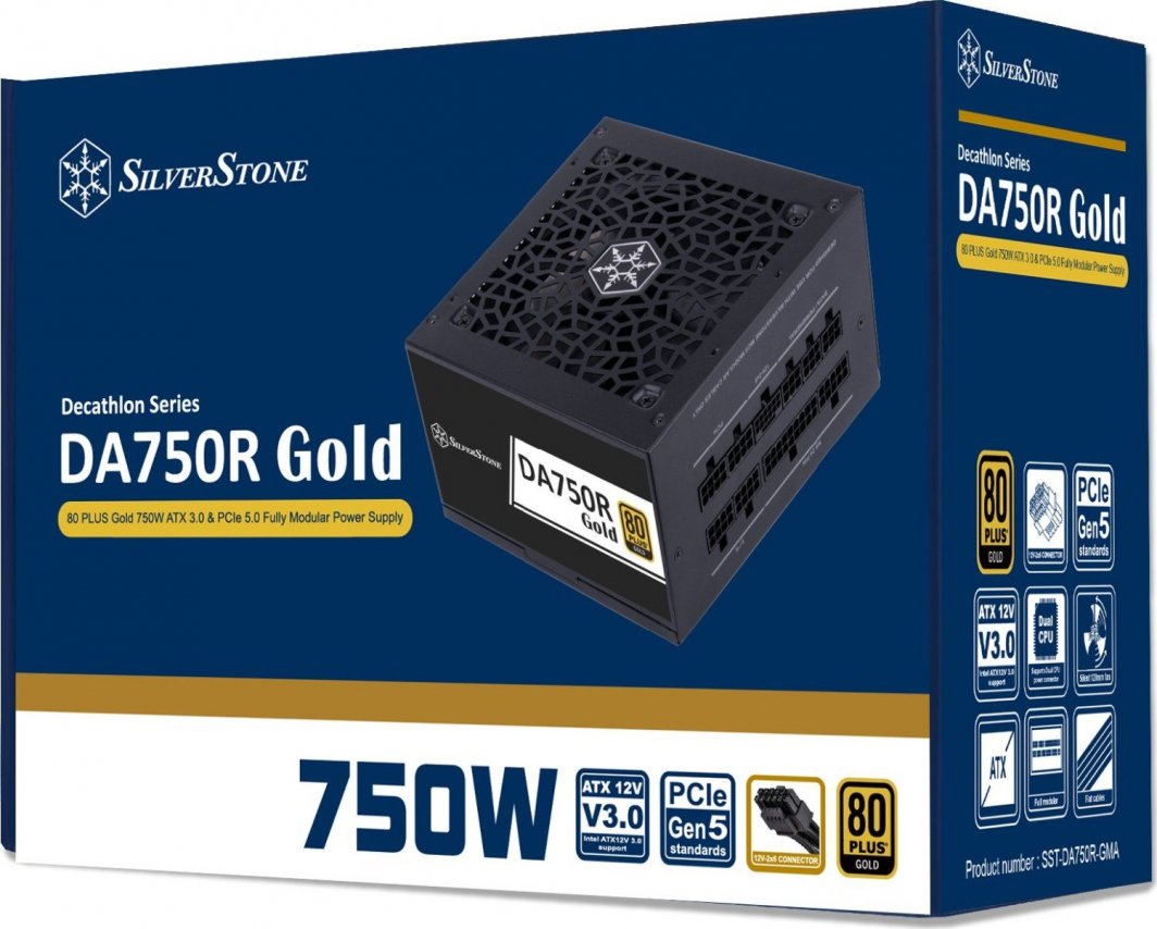 Burim energjie SilverStone DA750R Gold SST-DA750R-GMA ATX 3.0, 750W