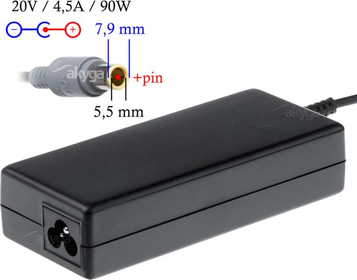Karikues për laptop Akyga AK-ND-18, 90 W, i zi