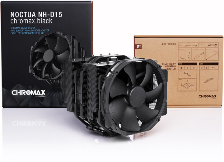 Ладење Noctua NH-D15 chromax, црна