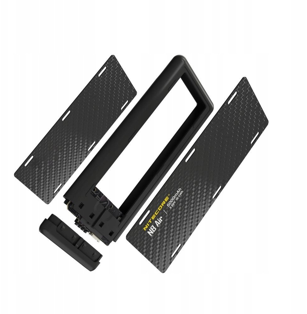 Power bank Nitecore NB Air, 5000mAh, PD QC 3.0, IPX7, karbon i zi