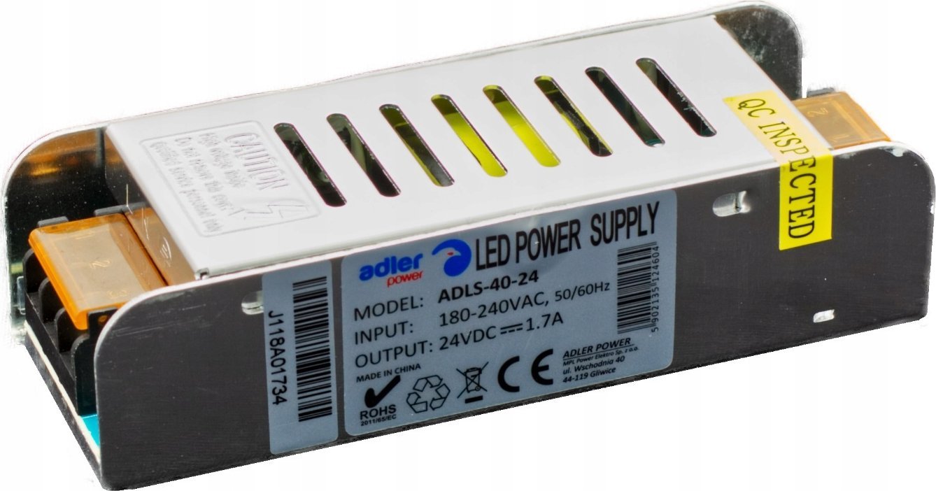 Furnizues energjie Adler ADLS-40-24, 40W, 24V, gri