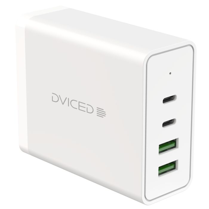 Dviced Desktop Charger 100W GaN 2 USB-A, 2 USB-C EU, White