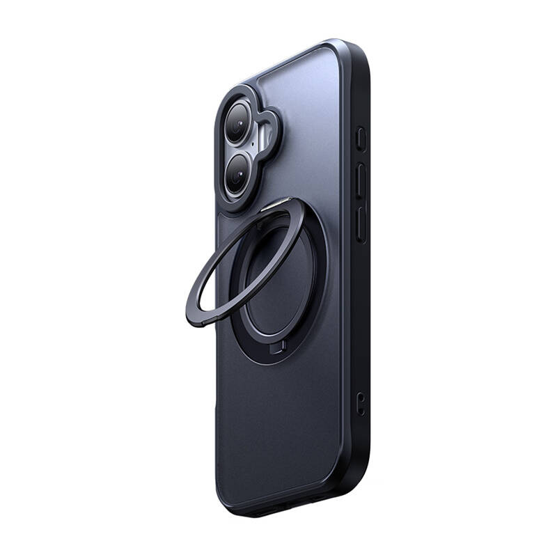 Mbulesë telefoni Mcdodo PC-4930 MagSafe për iPhone 16, me stand, e zezë