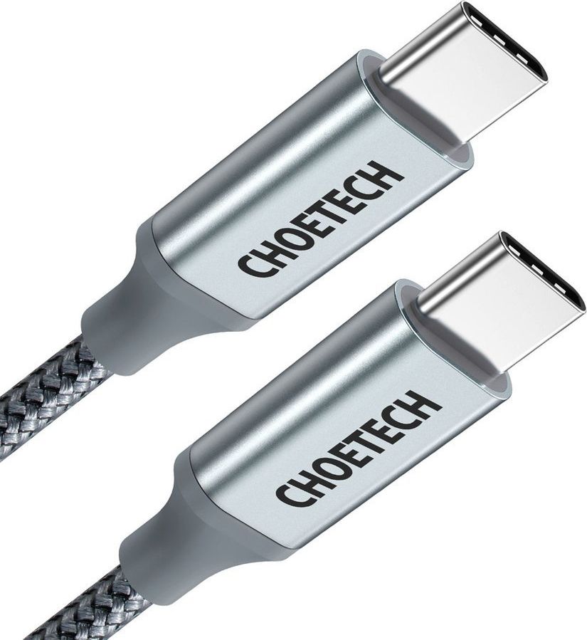 Kабел USB Choetech, USB C во USB C, 1.8 m, 100 W, сребрен