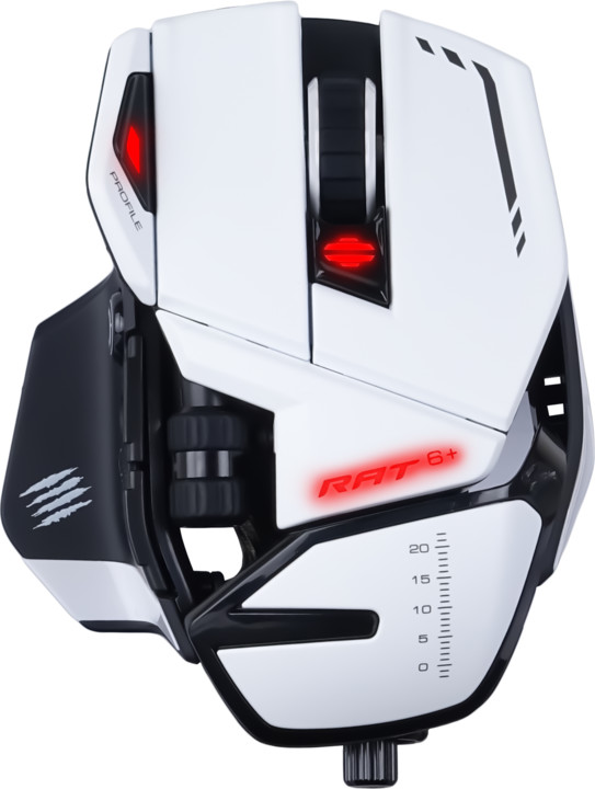 Maus Mad Catz R.A.T. 6+, i bardhë