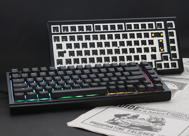 Tastierë lojërash Ducky Tinker 75, RGB, Cherry MX Brown, e zezë