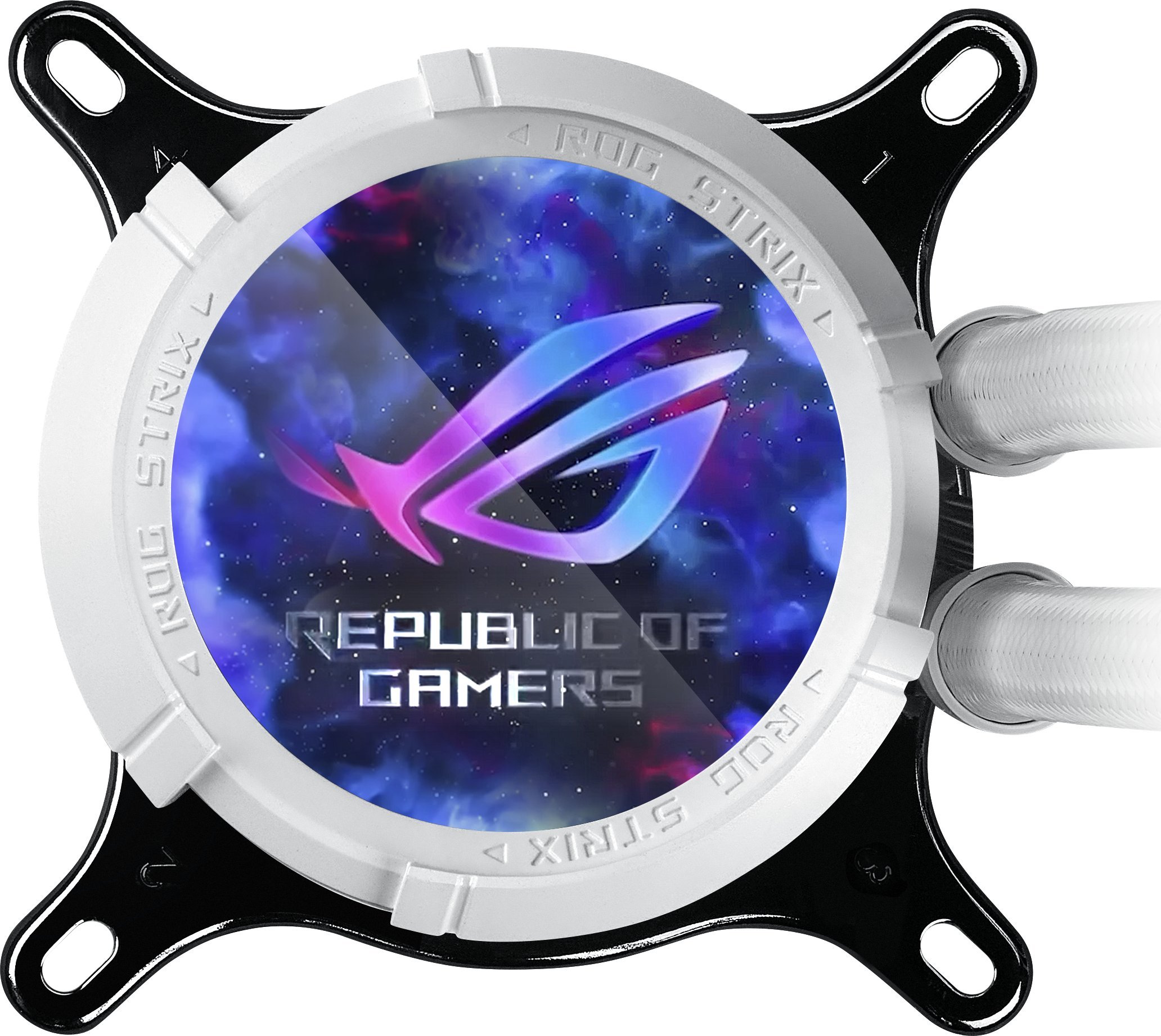 Ftohës uji për procesor ASUS ROG Strix LC III 360 ARGB White Edition, radiator 360 mm, ekran LCD, i bardhë