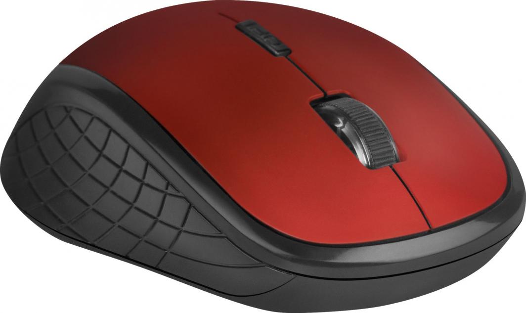 Maus Defender Hit, wireless, USB, i zi dhe i kuq