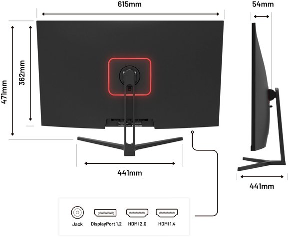 Monitor zyre JN-V315UHDR 31.5", 4K UHD, 60Hz, i zi