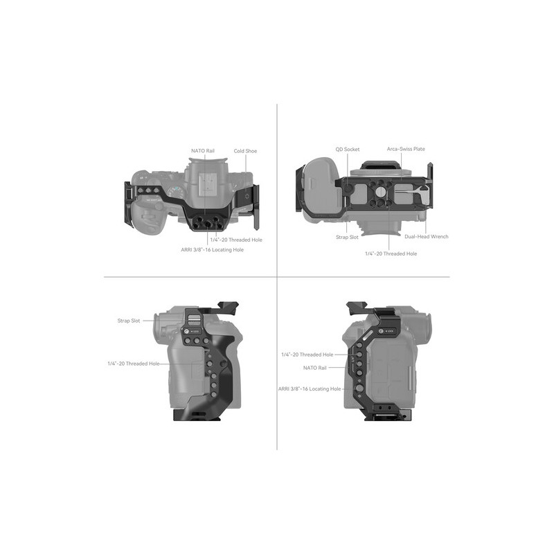 SmallRig Camera Cage for Canon EOS R6 Mark II